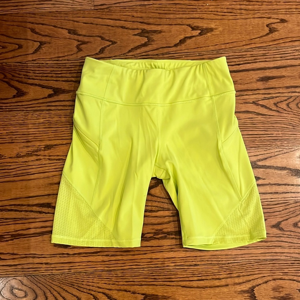 Athleta Neon Yellow Bike Shorts